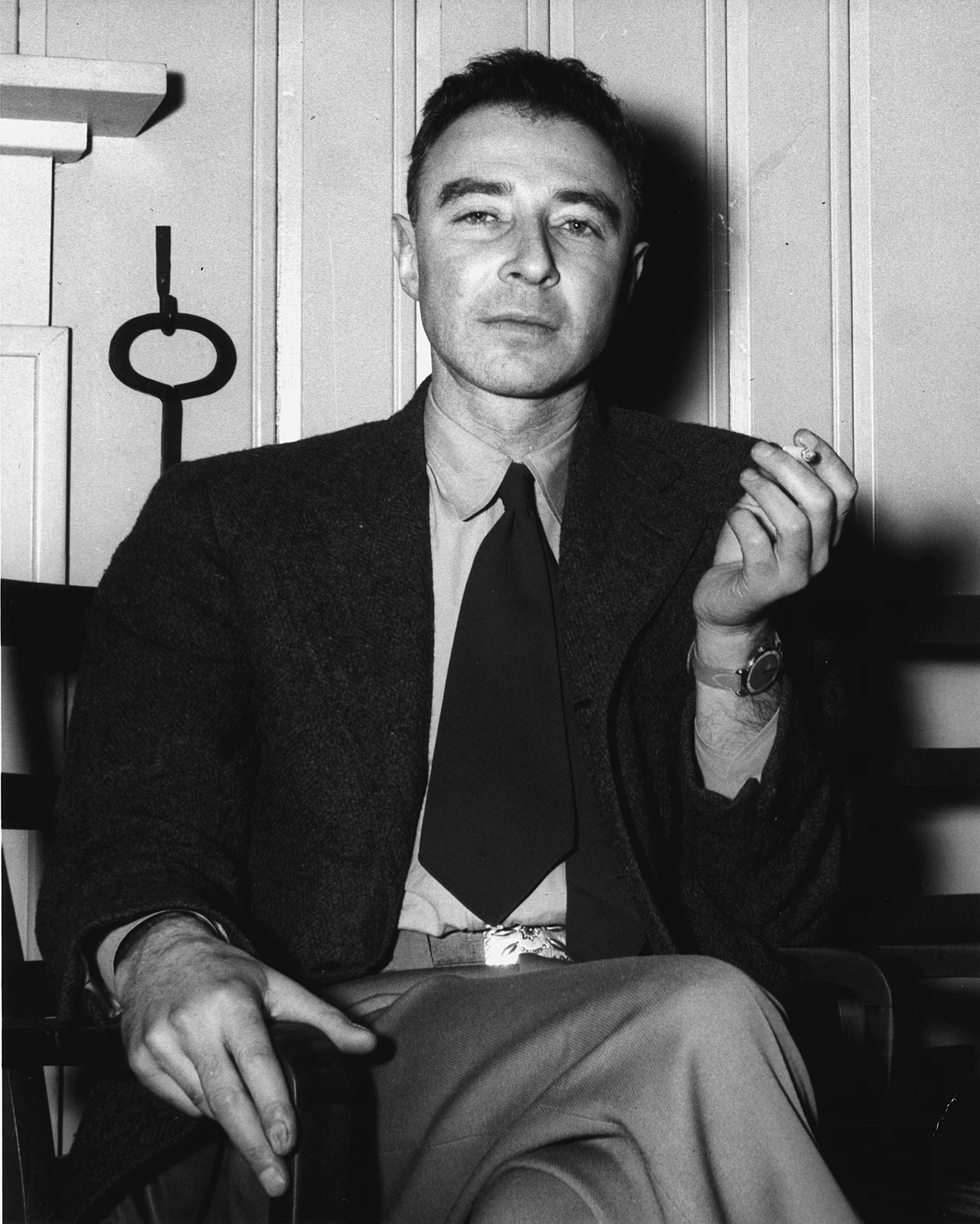 J. Robert Oppenheimer at Oak Ridge in February 1946.