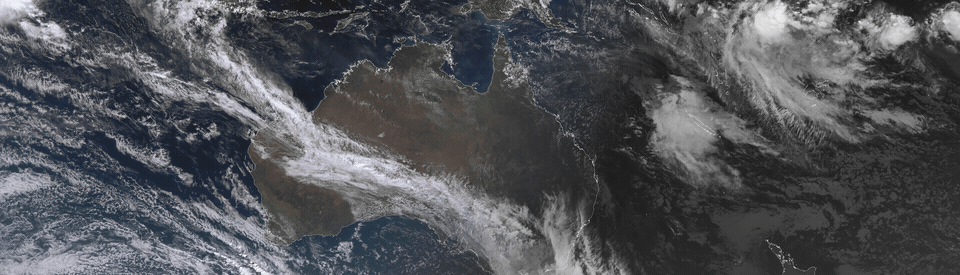 Animated satellite loop of Australia from cached BOM frames.